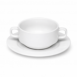 Suppentasse mit Untertasse